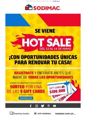 SODIMAC - 📣¡Ya llega Hot Sale a Sodimac!📣
