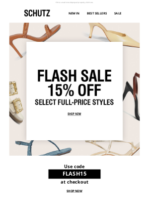 Schutz - Flash Sale = Extra 15% OFF