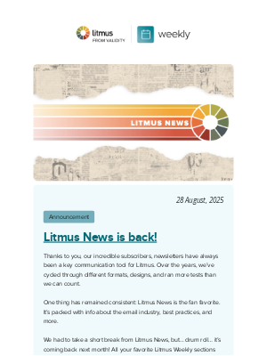 Litmus - Litmus News is back, email strategy, and more