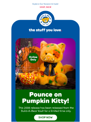 Build-A-Bear Workshop - Vault Release: Pounce on Pumpkin Kitty!