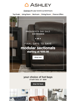 Ashley Furniture Industries - From $699.98 Modular Sectionals 🛋️✨