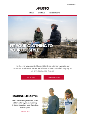 Musto UK - Musto’s Lifestyle collections