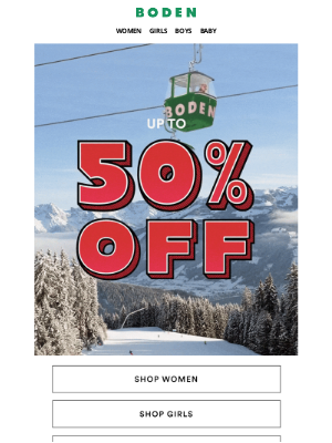 Boden USA - Winter SALE now on: up to 50% off 🤍