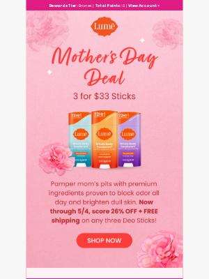 Lume Deodorant - 3 for $33 Sticks = Mother’s Day Slay 💅🏼