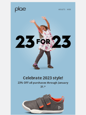 plae - New year, new look 23% off continues!