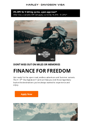 Harley-Davidson - H-D™ Visa® gives you spending power