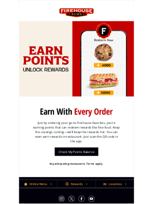 Firehouse Subs - Earn Points with Every Bite