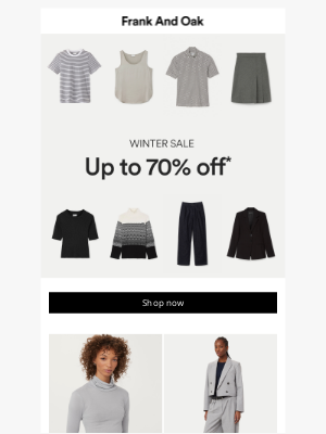 Frank and Oak - The Winter Sale is winding down