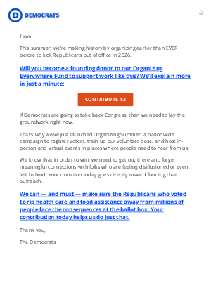 re: our Organizing Everywhere Fund