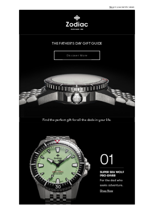 Zodiac Watches - Father's Day is Sunday, June 15