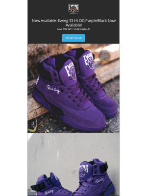 Ewing Athletics - 33 HI OG  Purple/Black Now Available!