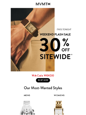 MVMT Watches - Ends Tonight: Get 30% Off Sitewide
