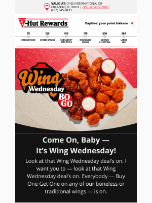 Pizza Hut - BOGO Wings? It must be Wednesday