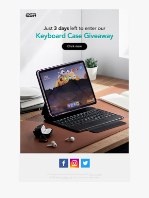 ESR - [Last Chance] Win an iPad Keyboard Case!