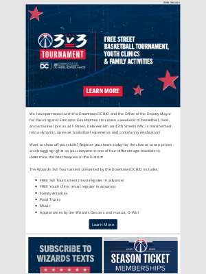 Washington Wizards - You’re Invited: Wizards 3v3 Tournament
