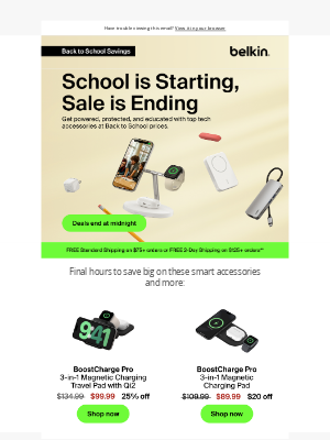 Belkin - Last Chance | Our Back-to-School Savings End Tonight 🎒