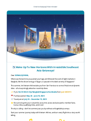 Vietnam Airlines - ✈️ Wake Up To New Horizons With Irresistible Southeast Asia Getaways!