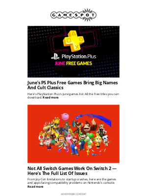 GameSpot - Claim These 4 Free PS Plus Games In June