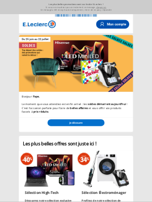 E.Leclerc Drive Draguignan (France) - Top départ pour les Soldes ! 🧡
