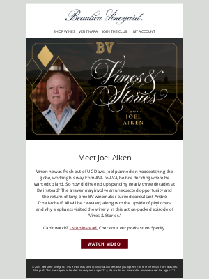 Beaulieu Vineyard - Exclusive Interview – Long-Time Winemaker Joel Aiken