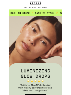 Versed - Our Viral Glow Drops are Back in Stock