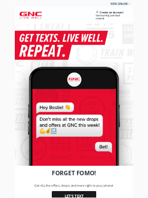 GNC - We should be text buddies!
