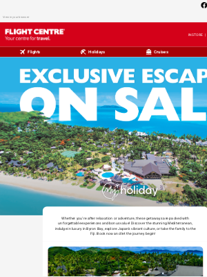 Flight Centre -(Australia) - From $649* | Tropic like it's hot with these perfectly packaged deals 🏝️👇