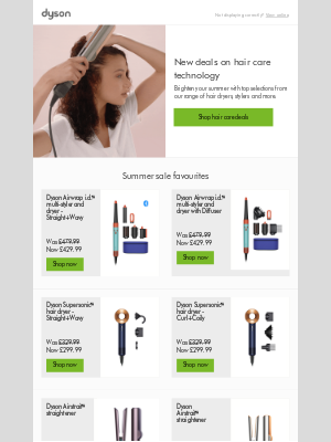 Dyson (United Kingdom) - New deals on hair care technology
