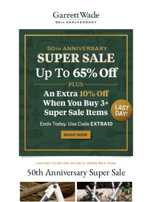 Garrett Wade - ‼️ LAST CHANCE: Extra 10% off Super Sale Ends Tonight!