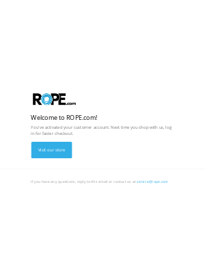 ROPE - Customer account confirmation