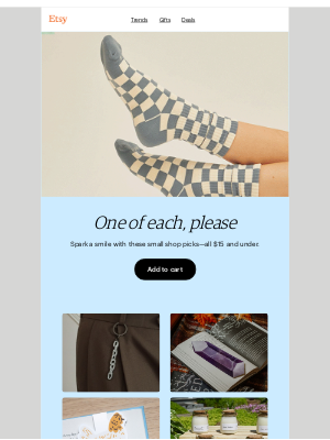 Etsy - This is your little treat email