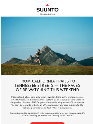 suunto - Trail or Road — Suunto’s Racing Both This Weekend