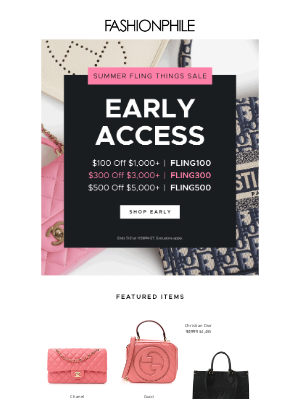 FASHIONPHILE - 🍋 EARLY ACCESS: Summer Fling Things Sale