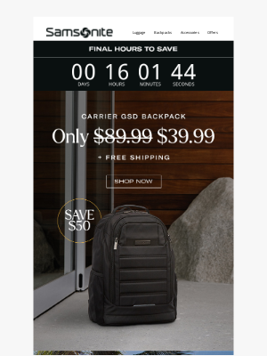 eBags - ⏳ Final Hours: GSD Backpack Only $39.99 + Free Shipping