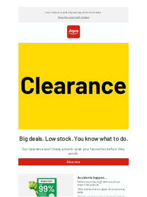 Argos (United Kingdom) - End-of-summer clearance