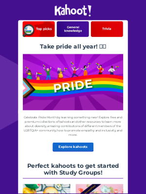 Kahoot! - Take pride all year! 🏳️‍🌈