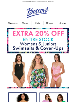 Boscov's - Extra 20% Off Womens Swim & More!