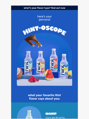 Hint Water - What your favorite flavor says about you 🔎