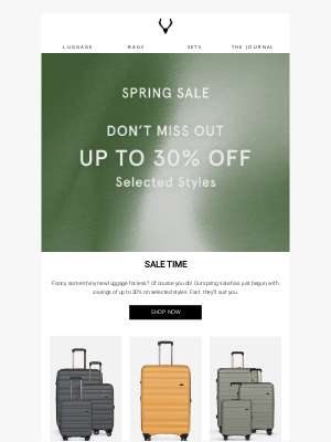 Antler (UK) - Save up to 30% in our Spring Sale