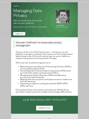 OneTrust - Ever wondered how OneTrust handles data privacy internally?
