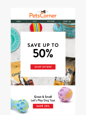 Pets Corner (United Kingdom) - Last chance to save up to 50% in March!