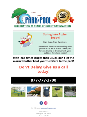 ParknPool - Spring Into Action - Celebrating 25 Years With You!