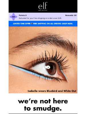 e.l.f. Cosmetics - Not a smudge in sight 👀