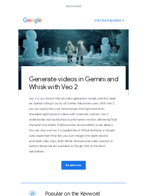Google - Create videos in Gemini and Whisk with Veo 2
