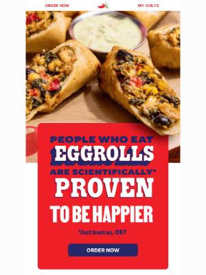 Chili's Grill & Bar - Steven, we’ve got the perfect way to celebrate National Eggroll Day 👀