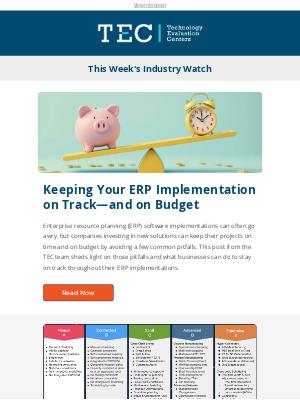Technology Evaluation Centers - ERP Implementation Tips: How to Stay on Time & Within Budget