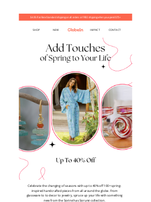 GlobeIn - Shop Now: Spring Sale Continues! 🙌