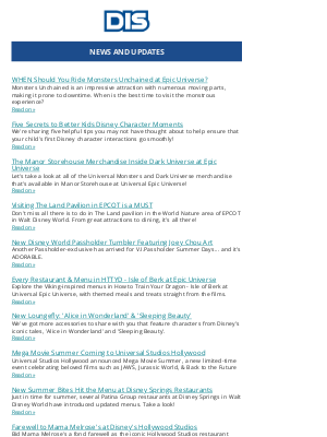 The DIS - News and Updates for 05/09/2025