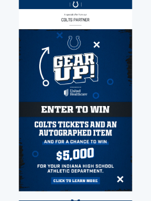 Indianapolis Colts - LAST CHANCE to Win Tickets & $5,000 for YOUR Indiana High School