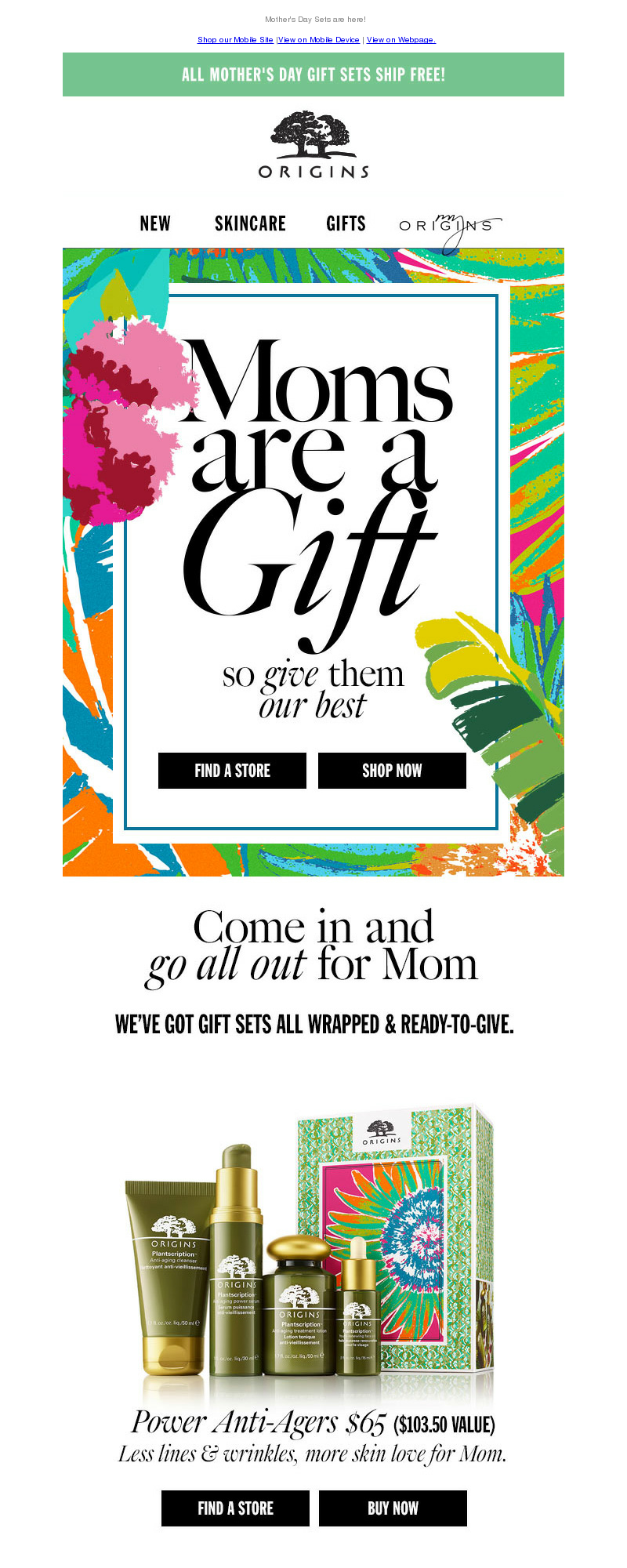 Origins - Shop our Mother's Day Sets - before they're gone!